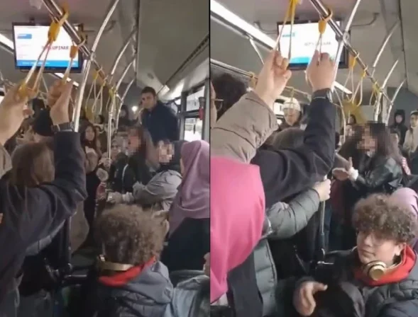Sultanbeyli’de 2 kadın yolcu saç baş birbirine girdi
